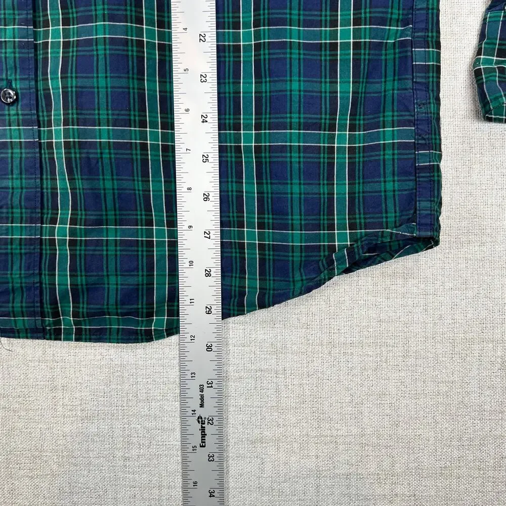J Crew Slim Fit Dress Shirts Mens L Blue Green Plaid Long Sleeve Lot of 2 - Picture 13 of 13